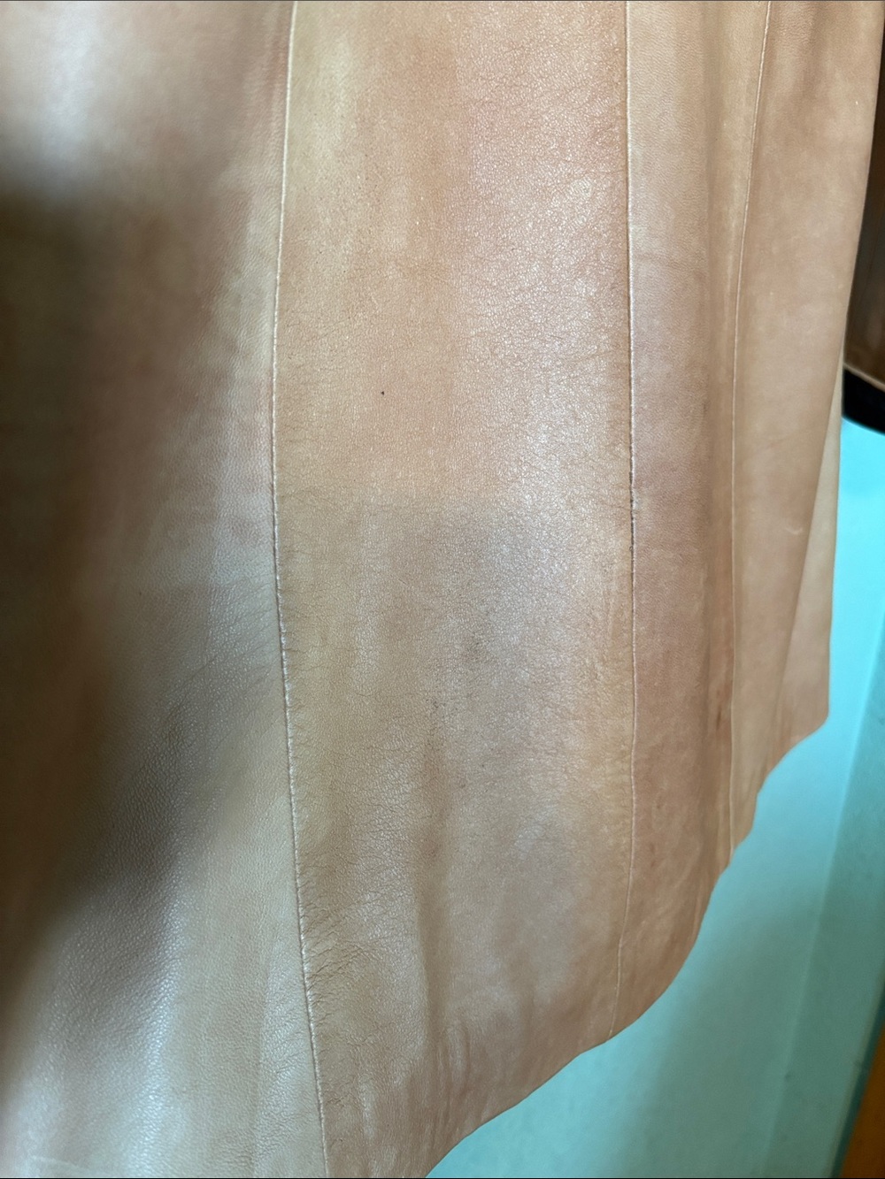 Vintage Vera Pelle Tan Vegan Leather Jacket with Brown Hood Women’s Medium Fair - Picture 5 of 10